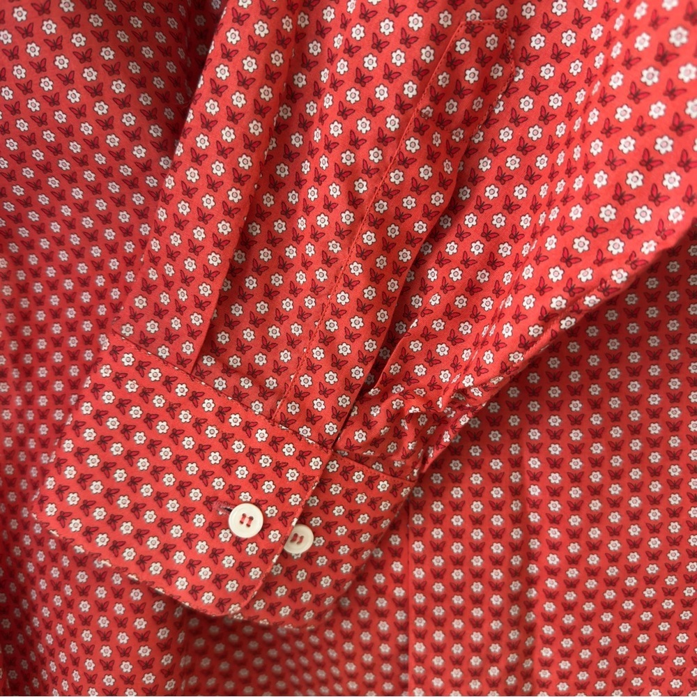 Authentic Vintage Salvatore Ferragamo 
Floral Print Cotton Button Front Shirt - Picture 8 of 11
